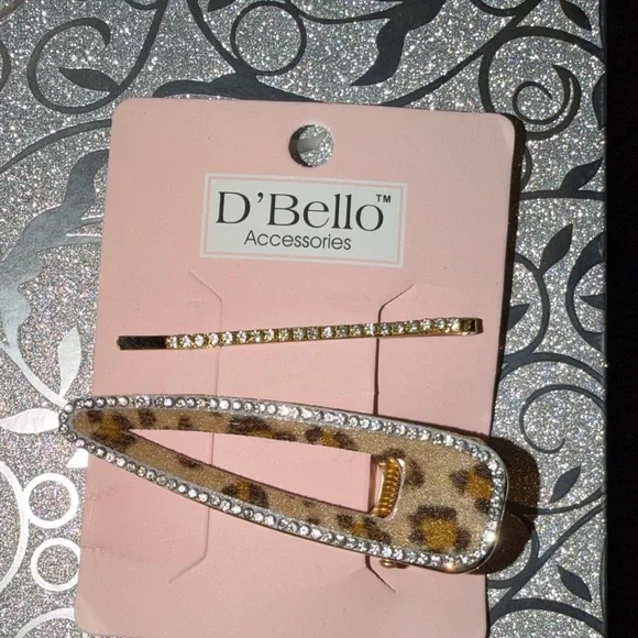 D’Bello Hair Clip Accessories Leopard Print Hair Set - Picture 5 of 7